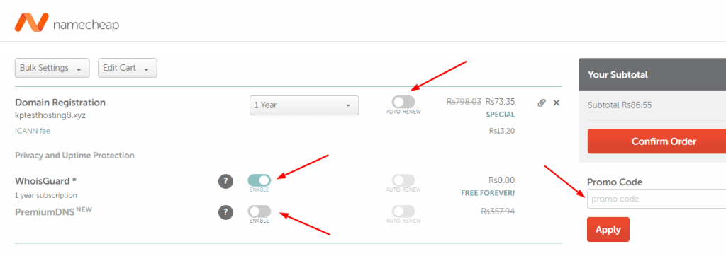 namecheap whois enable 