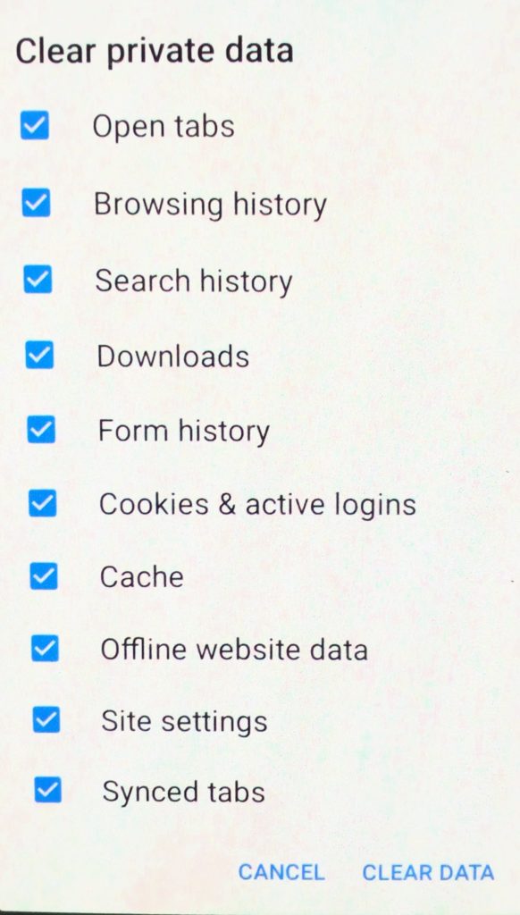 tor browser clear broswer data