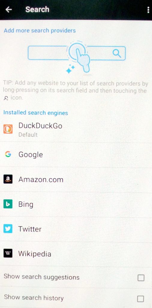 tor search engine options