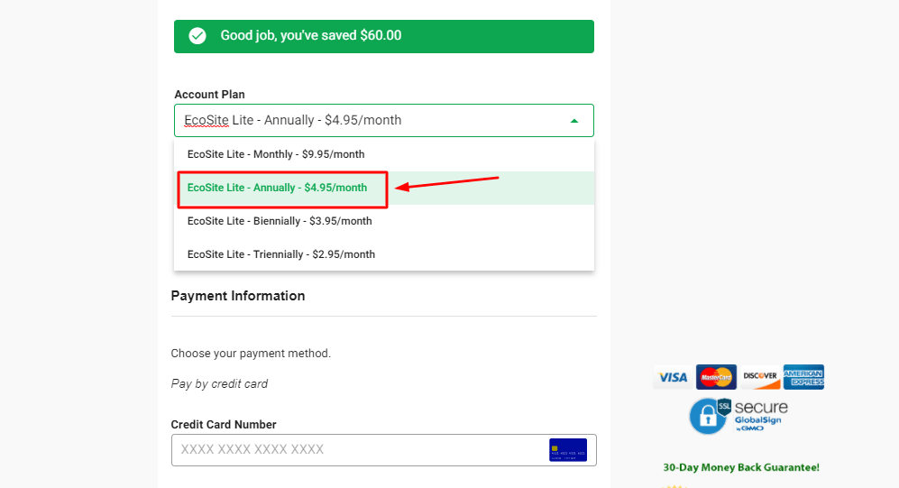 How to Buy Hosting from GreenGeeks (5 Important Steps) 5 3. annual plan
