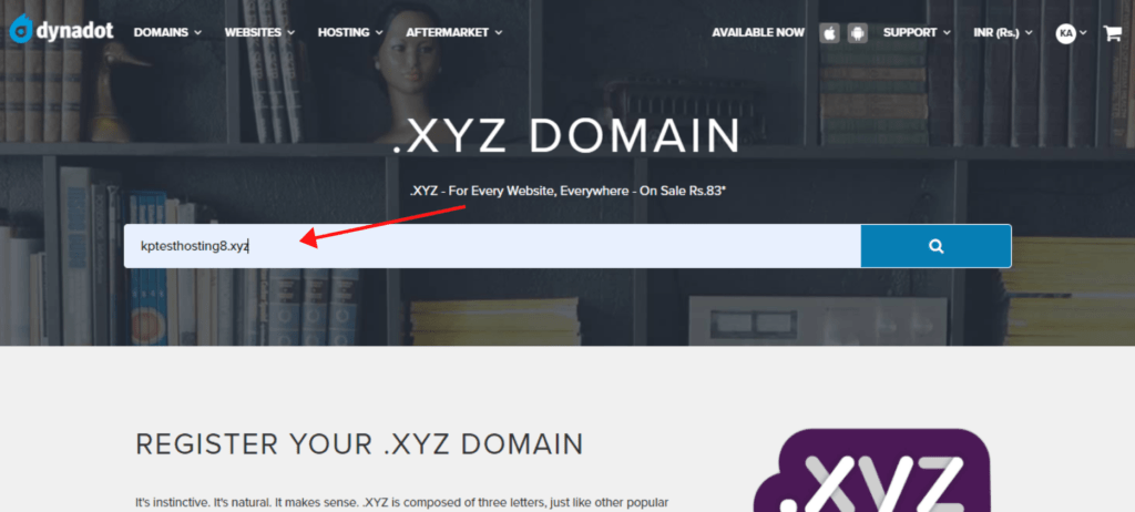 dynadot domain search