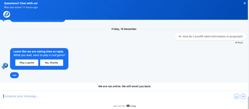 Fresh Proposals Review - Must Have New Tool For Freelancers 25 live chat support 1