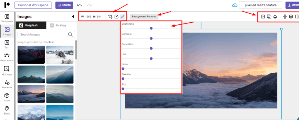 Pixelied Review 2026 - A Swift Design Tool || Pixelied Vs Canva || Pixelied Vs Crello 3 pixelied editor