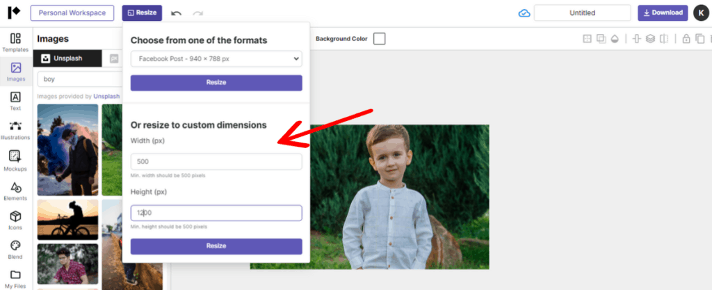 Pixelied Review 2026 - A Swift Design Tool || Pixelied Vs Canva || Pixelied Vs Crello 18 pixelied resize feature
