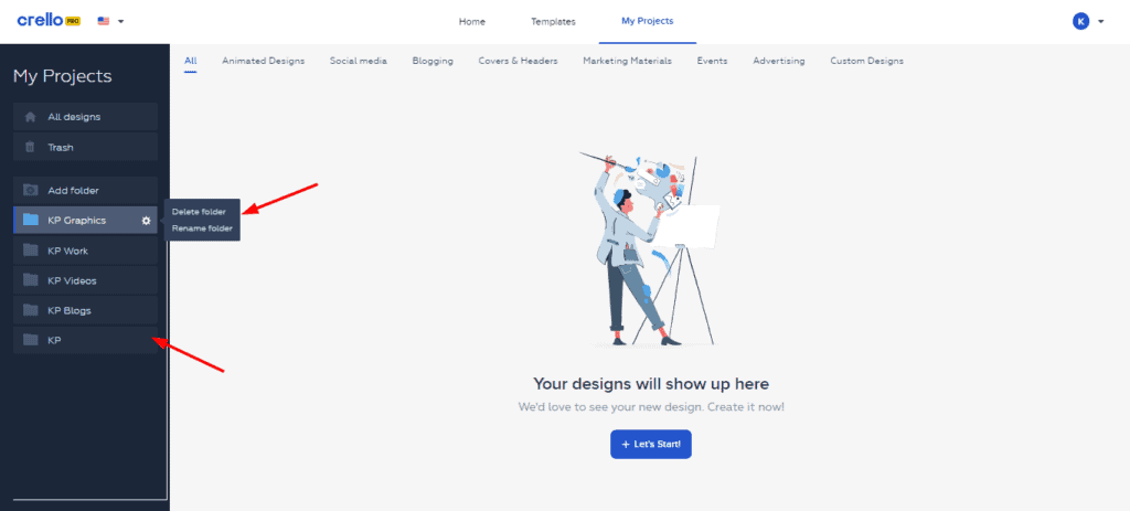 Crello Review (2026) - Best Canva Alternative? 21 Crello Folder Management