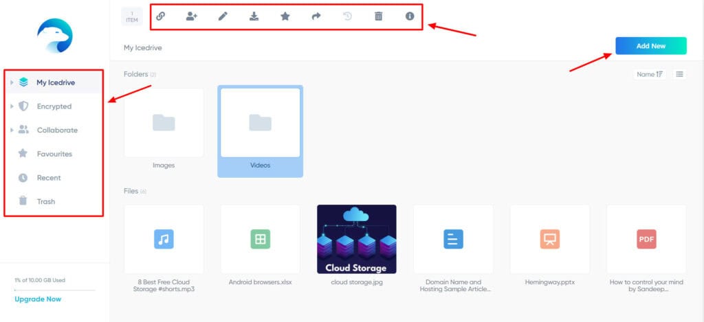 Icedrive Review (2026) - Why I Bought IceDrive? 8 Pros & 5 Cons 11 Icedrive user interface