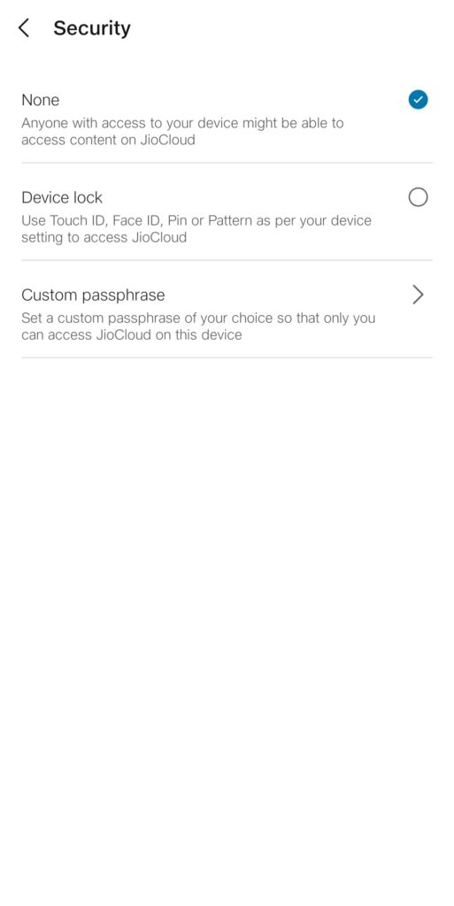 JioCloud Storage Review (2026) - How is This Indian Cloud Storage? 6 JioCloud Security