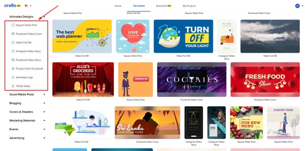 Canva vs Crello (2026) - Which is Best For You? 75 Crello-Pro-animated-templates-3