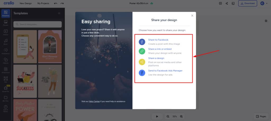 Canva vs Crello (2026) - Which is Best For You? 26 Crello free sharing options