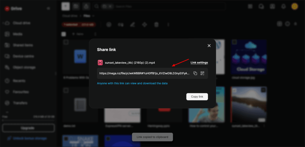 Mega - file transfer

