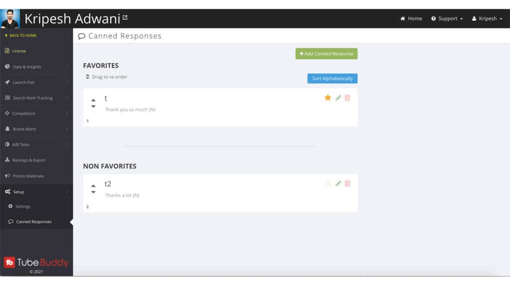 TubeBuddy Review (2026) - Is It Worth It? | 9 Pros & 4 Cons 12 TubeBuddy Canned Responses