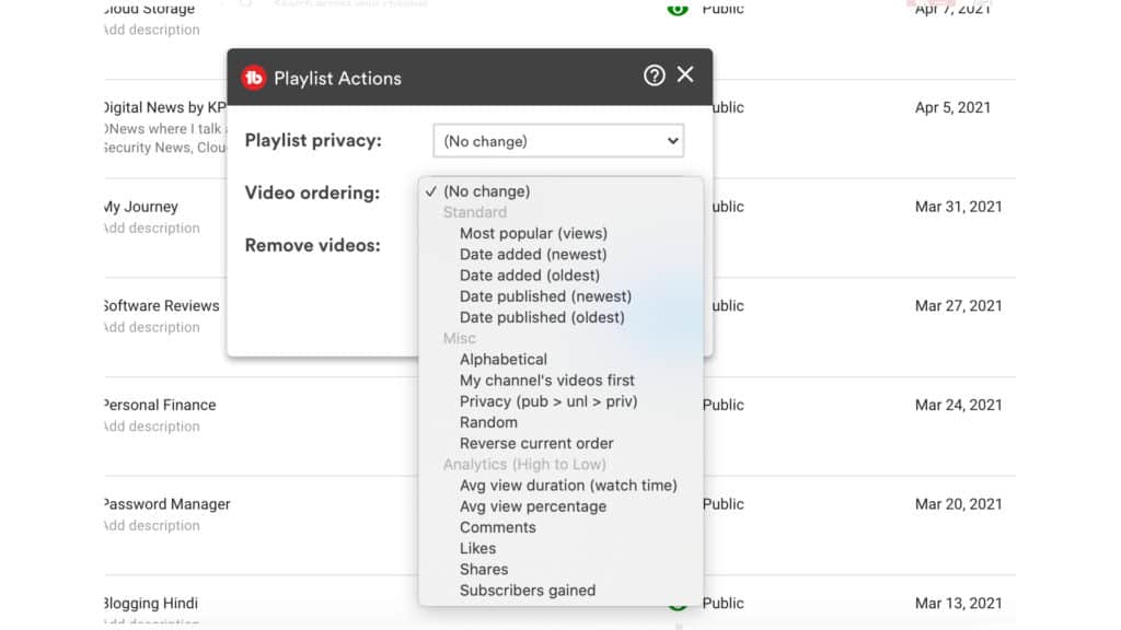 TubeBuddy Review (2026) - Is It Worth It? | 9 Pros & 4 Cons 22 Tubebuddy Pro playlist action