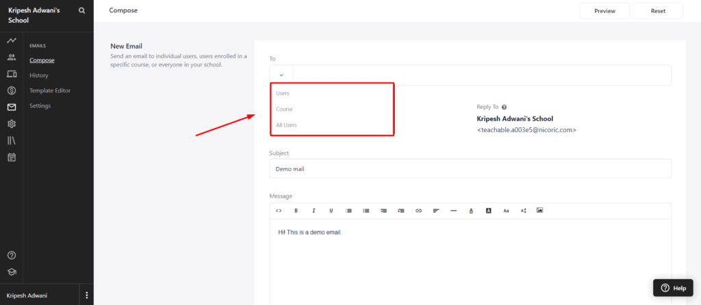 Teachable Review (2026) - What Makes It So Popular? 33 Teachable Bulk email
