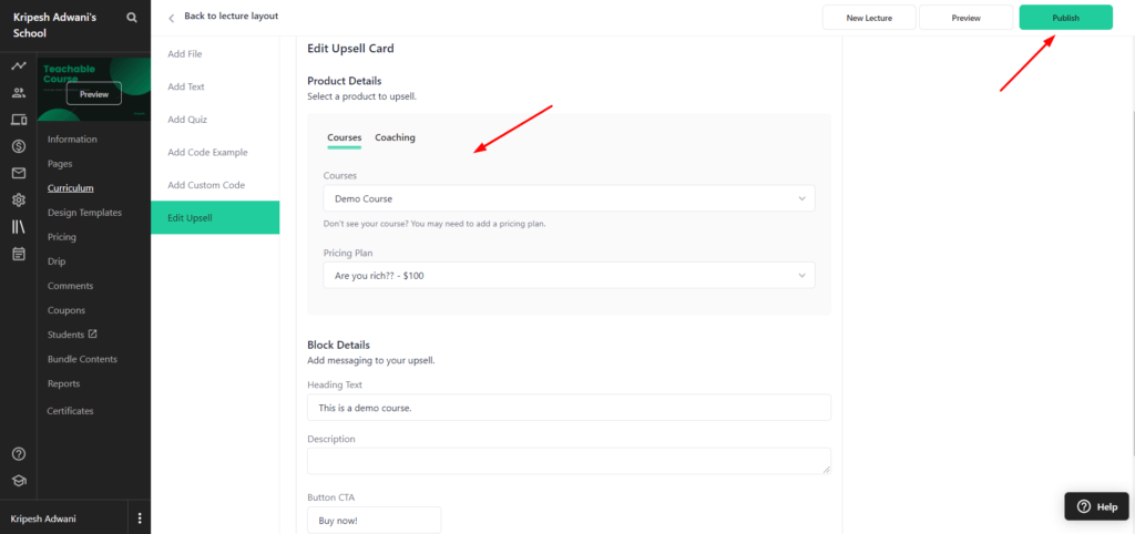 Teachable Review (2026) - What Makes It So Popular? 19 Teachable upsells