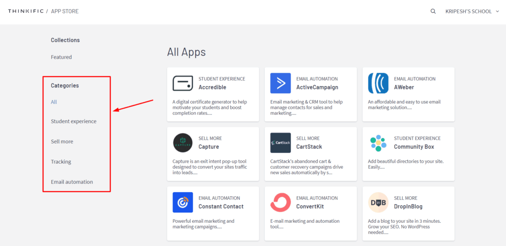 Thinkific integrations
