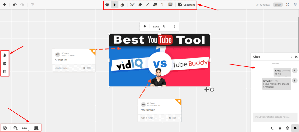 Conceptboard annotations