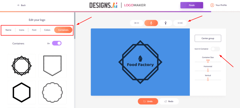 Designs.ai Review (2026) - The New AI-powered design tool 6 Logomaker editor