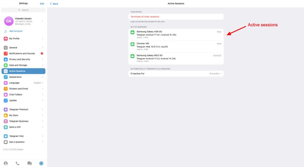 Telegram Cloud Storage Review (2026) - FREE Unlimited Cloud Storage? 8 Telegram Cloud - active sessions