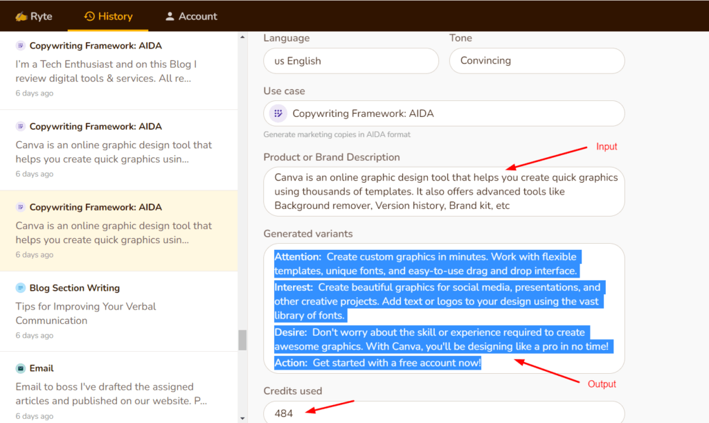 Copywriting Variant 1