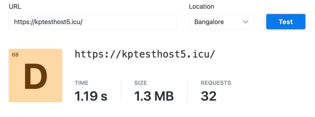 HostArmada Review June 2026 - How They've Changed (After 3 Years) 7 HostArmada Web Warp Plan - India speeds