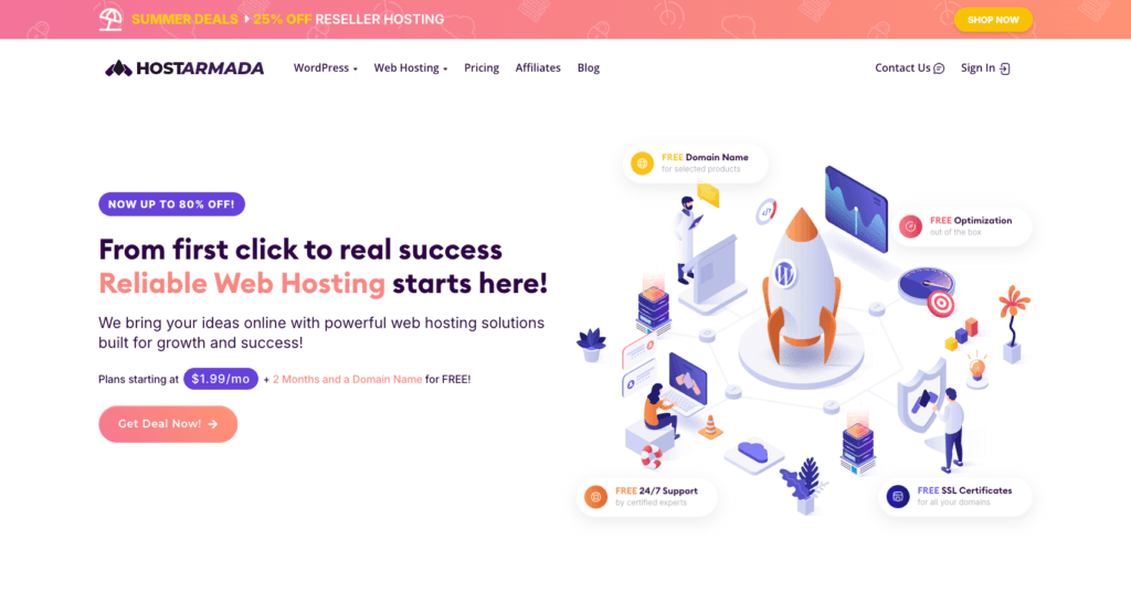 HostArmada Review June 2026 - How They've Changed (After 3 Years) 1 HostArmada homepage