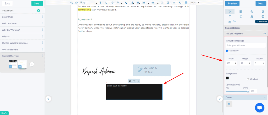 Fresh Proposals Review - Must Have New Tool For Freelancers 11 Input field in Fresh Proposals
