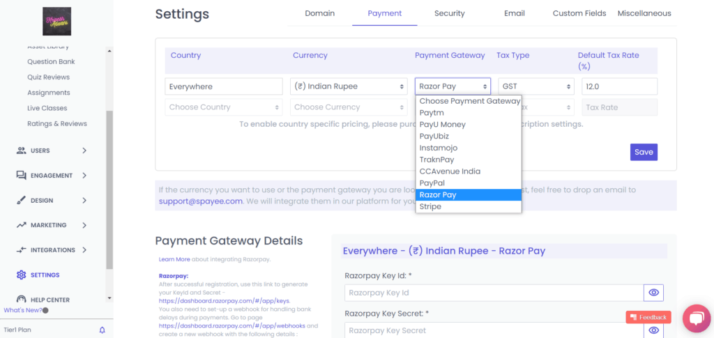 Graphy Review 2026 (Formerly Spayee) - Is It Best For Indian Audience? 22 Spayee Payment options