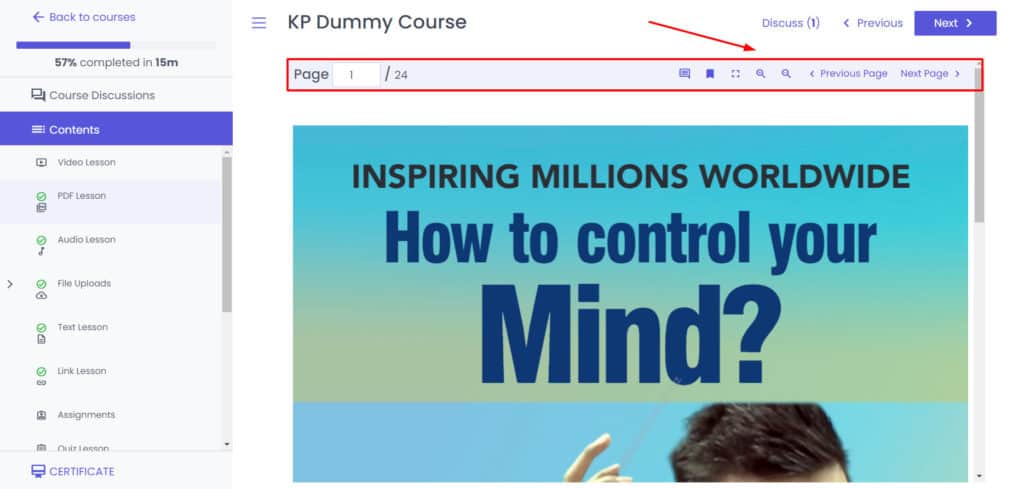 Graphy Review 2026 (Formerly Spayee) - Is It Best For Indian Audience? 25 Student interface PDF lessons