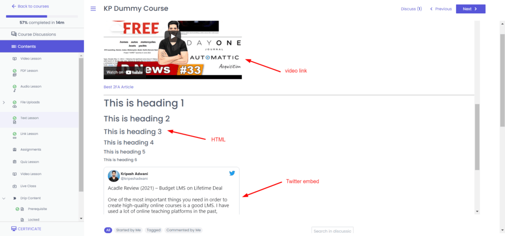 Graphy Review 2026 (Formerly Spayee) - Is It Best For Indian Audience? 27 Student interface text lessons