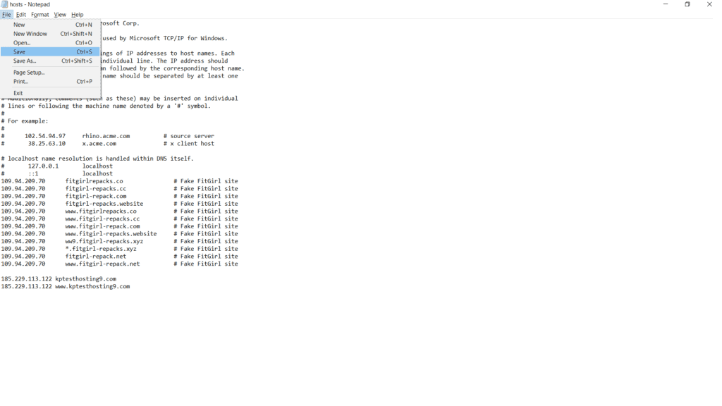 (windows) Step 4 - saving the file