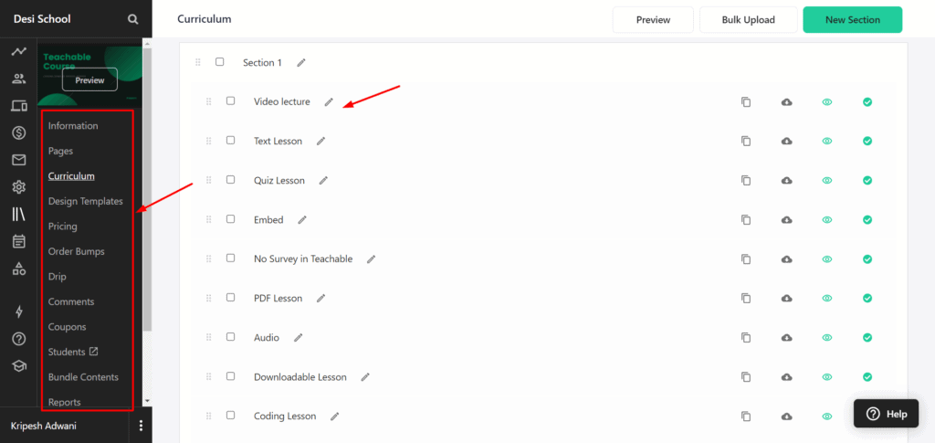 Teachable Review (2026) - What Makes It So Popular? 2 Teachable free plan interface