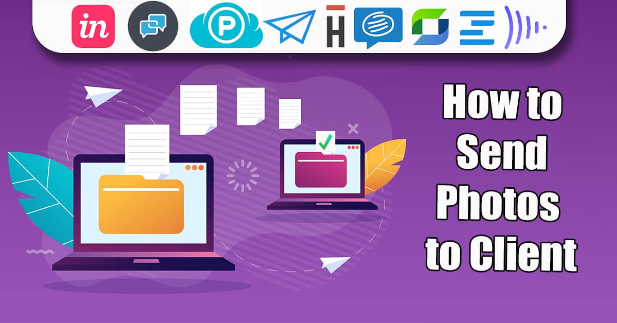 how to send photos to client