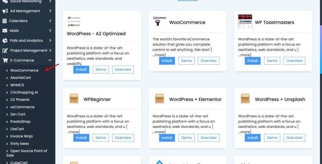 A2Hosting - Softaculous App Installer