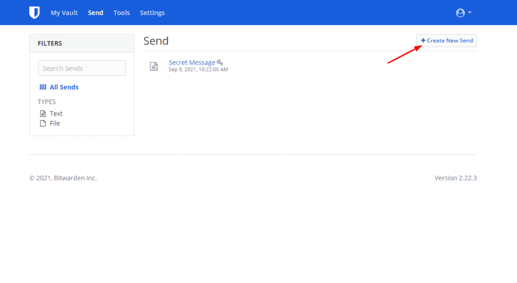 Bitwarden Send - How To Share Passwords Securely (2026) 3 Create New Send