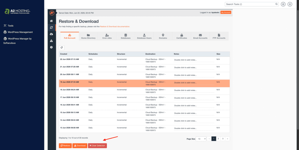 Hosting.com Review (June 2026): Speed, Uptime & Pricing - The Unfiltered Truth 11 Hosting.com - Backups with JetBackup 5