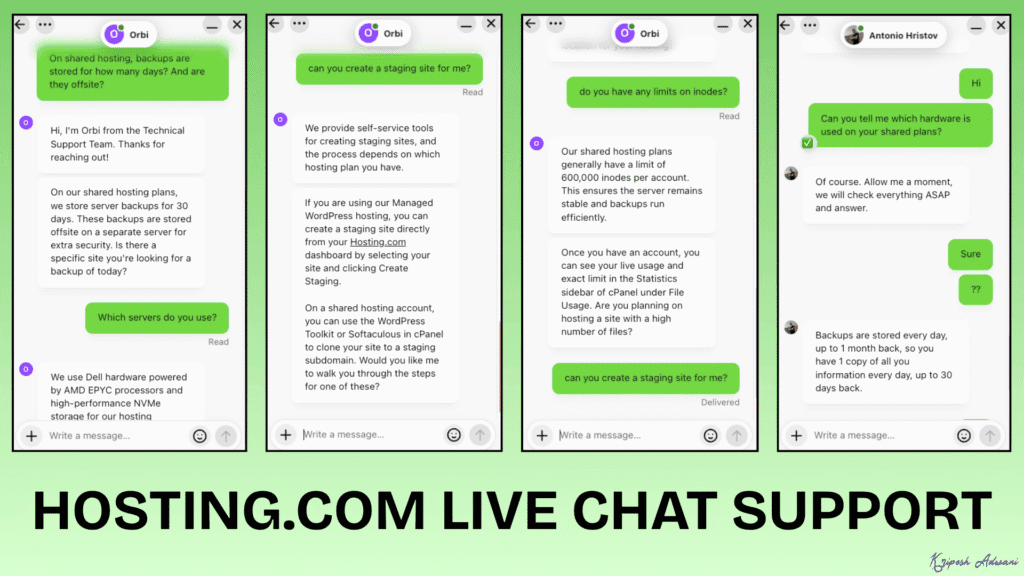 Hosting.com Review (June 2026): Speed, Uptime & Pricing - The Unfiltered Truth 13 Hosting.com Live chat support