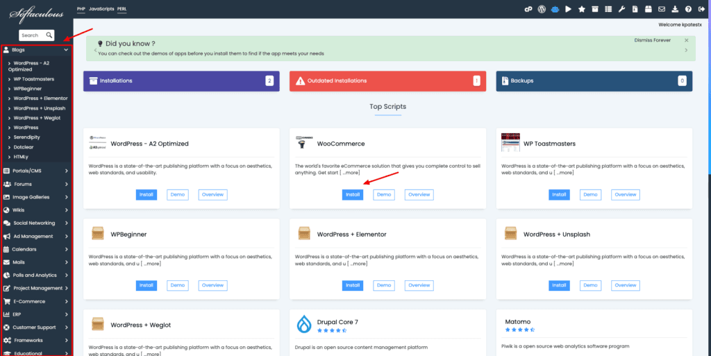 Hosting.com Review (June 2026): Speed, Uptime & Pricing - The Unfiltered Truth 16 Hosting.com - Softaculous App Installer