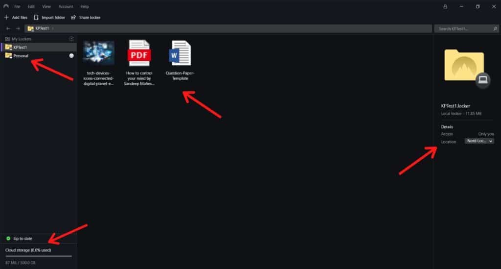 NordLocker Review (2026) - Best Free Encryption Software 9 NordLocker UI