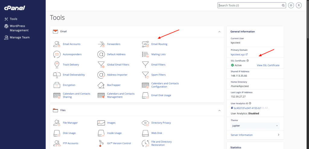ChemiCloud - cPanel interface
