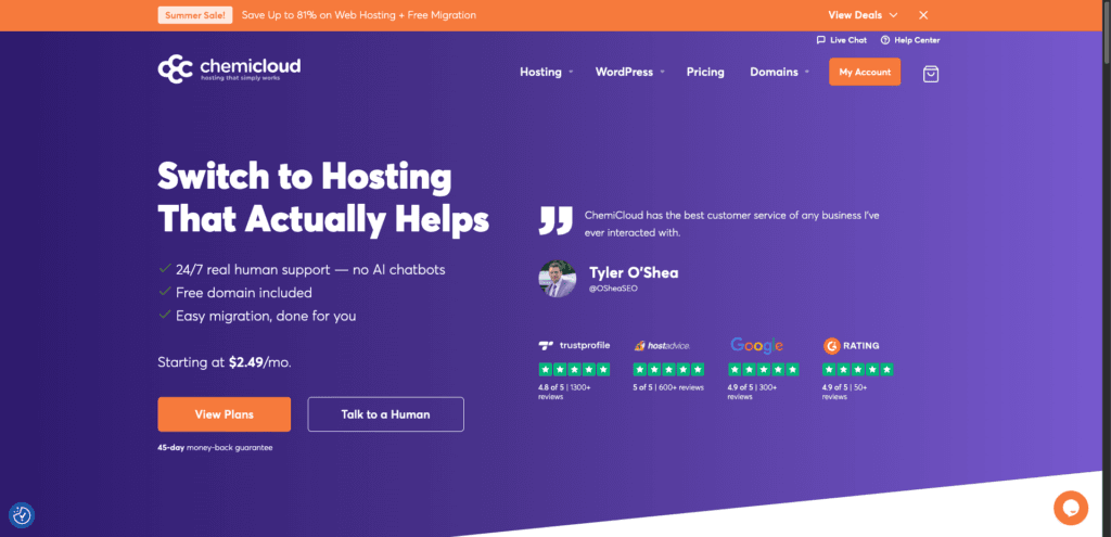 Chemicloud homepage