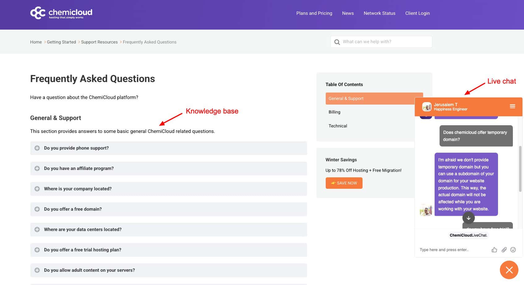 ChemiCloud Review November 2025 - Value For Money Host 11 Chemicloud - support