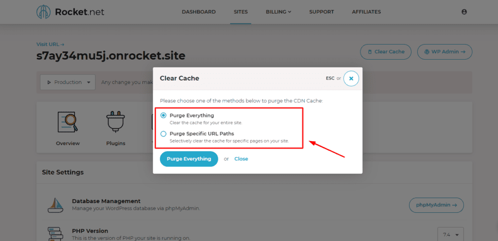 Rocket.net Cache