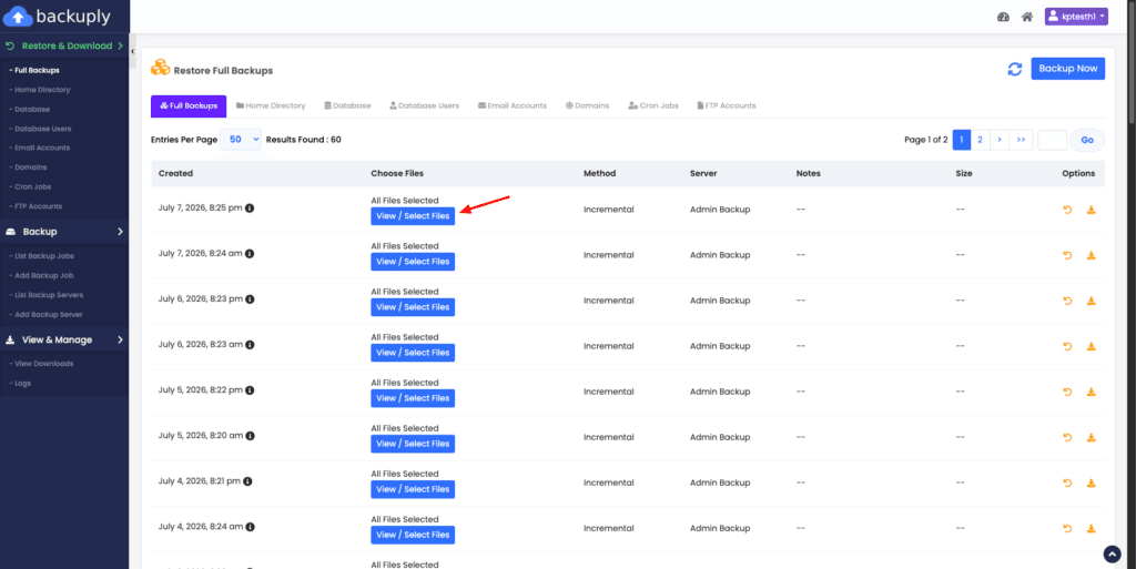 FastComet - daily backups
