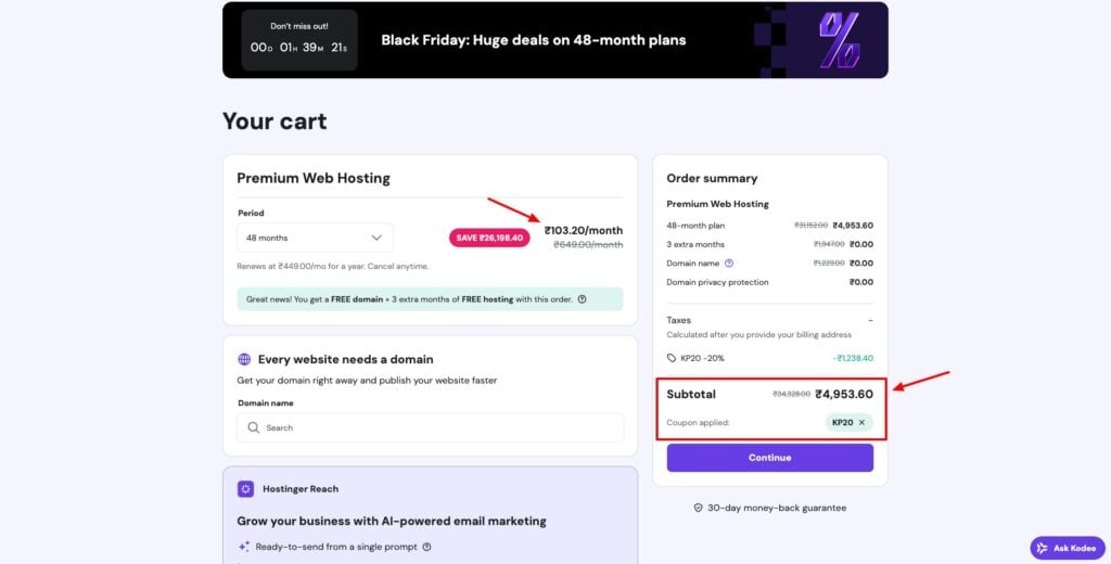 Hostinger - black friday deal 2025