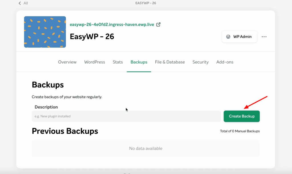EasyWP Backups
