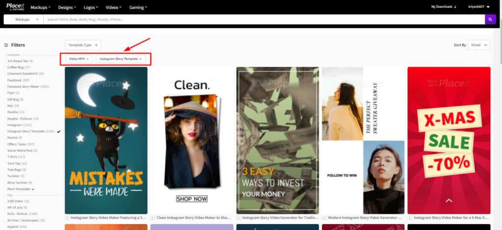 Instagram story templates