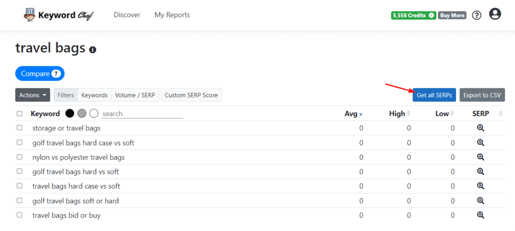 Keyword Chef Review (2026) - Find Easy To Rank Keywords 15 Get all SERPs in Keyword Chef