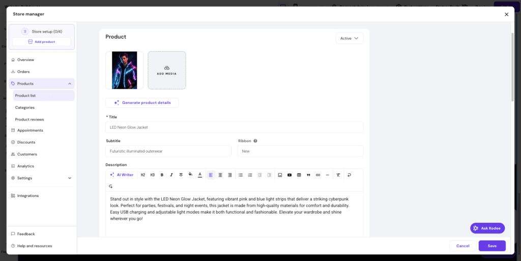 Hostinger - Product Description Generator
