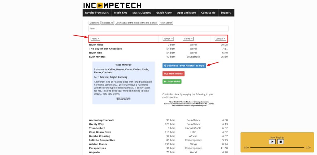 Incompetech music library