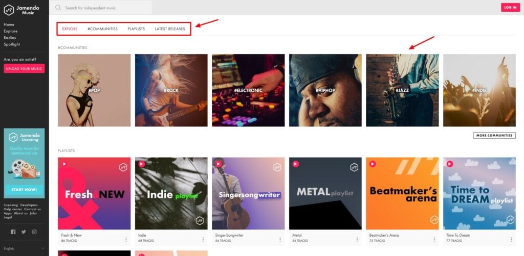 Jamendo music library